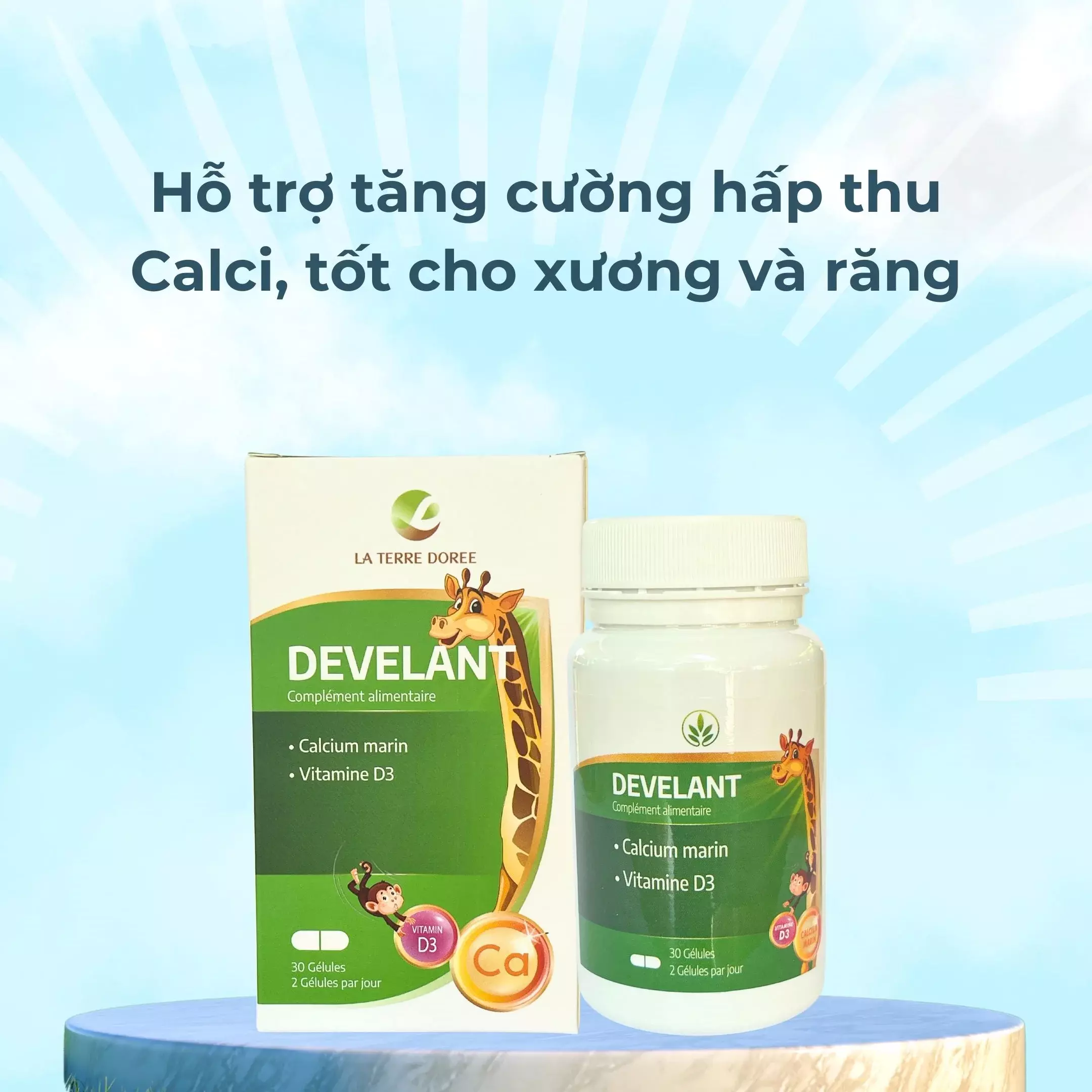 mt2. Viên Uống Bổ Sung Canxi, Vitamin D3 Develant Giúp Trẻ Tăng Tr