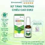 D3K2 Spray Xịt Tăng Trưởng Chiều Cao Cho Trẻ Sơ Sinh & Trẻ Nhỏ 25ml