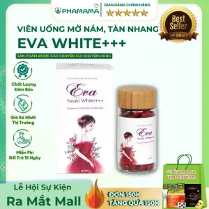 Viên Uống Chống Nắng Eva Sasaki White Hỗ Trợ Làm Đẹp Da, Giảm Mùi Mồ Hôi (Chai 30/60 viên)