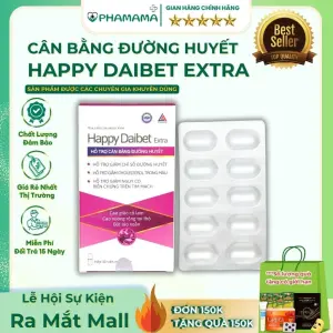 Viên Uống Happy Diabet Extra Hỗ Trợ Cân Bằng Đường Huyết (Hộp 30 viên)