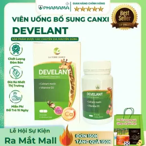 Viên Uống Develant Bổ Sung Canxi, Vitamin D3 Giúp Trẻ Tăng Trưởng Chiều Cao (Hộp 30 viên)