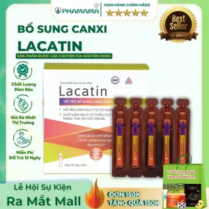 Ống Lacatin Hỗ Trợ Bổ Sung Canxi Cho Trẻ, Giúp Xương Và Răng Chắc Khoẻ (Hộp 20 ống)