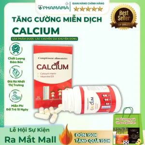 Viên Uống Calcium Giúp Bổ Sung Canxi, Vitamin D, Hỗ Trợ Tăng Chiều Cao (Chai 30 viên)