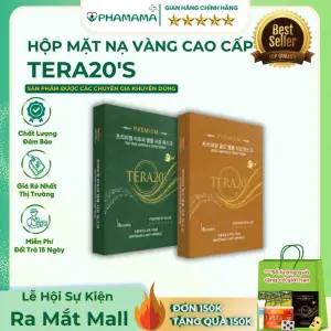 Hộp 8 Miếng Mặt Nạ Vàng Cao Cấp Tera20's Tinh Chất Ampoule 5.000 PPM 30ml